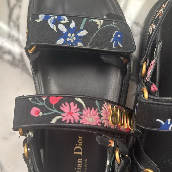 Dior Black and Yellow Sandals with Chunky Platform - Picture 4 of 6